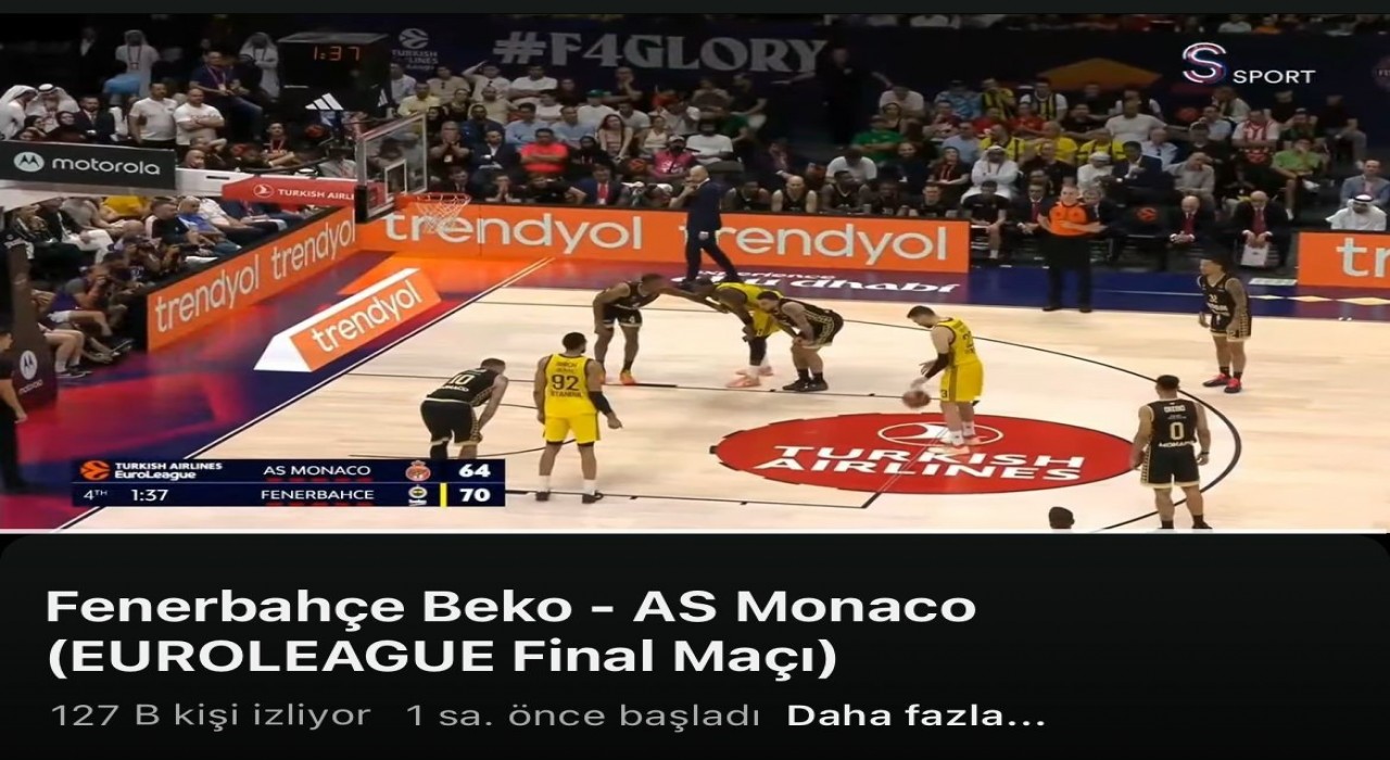 Fenerbahçe Avrupa şampiyonu oldu, yayın rekoru Kocaeliden geldi