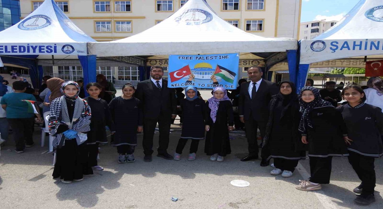 Gaziantepte Gazze yararına hayır çarşısı kuruldu