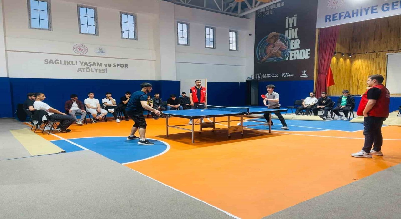 Gençlik Haftasında masa tenisi heyecanı yaşandı