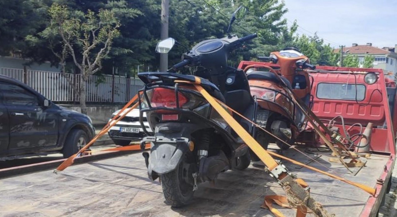 Gönende plakasız motosikletlere yönelik denetimler sıklaştırıldı