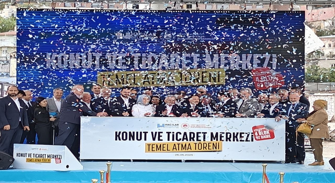 Hacılarda konut ve ticaret merkezi temel atma töreni yapıldı