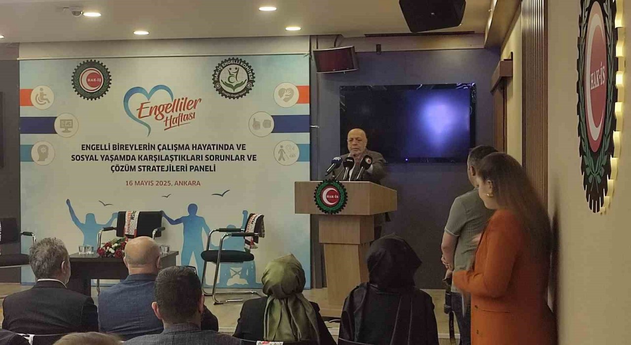 HAK-İŞ Genel Başkanı Arslan: 900 bine yakın HAK-İŞ üyesi içerisinde tespit edebildiğimiz engelli sayımız 5 bin 500 civarında