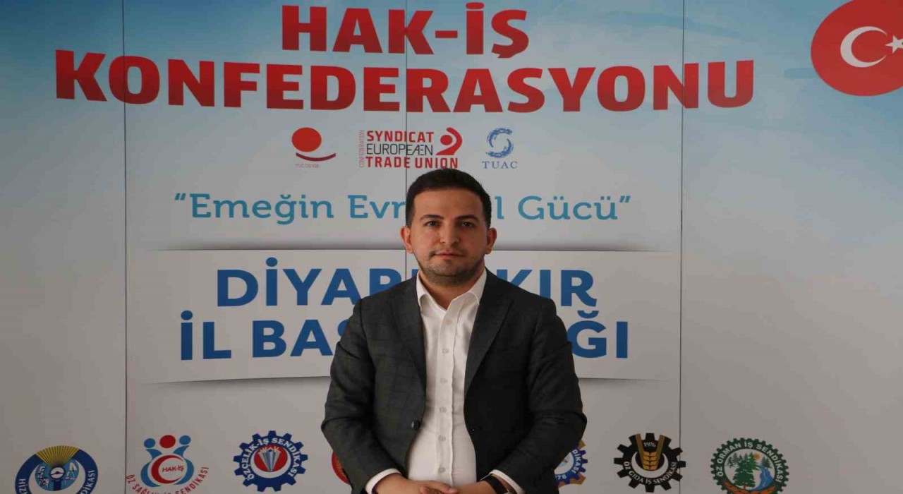 HAK-İŞ Konfederasyonu Diyarbakır İl Başkanı Aküzüm, 1 Mayısı kutladı