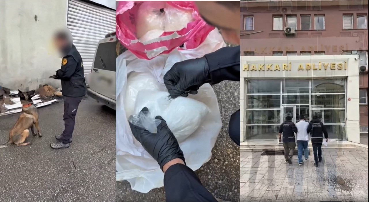 Hakkaride 35 kilo uyuşturucu ele geçirildi