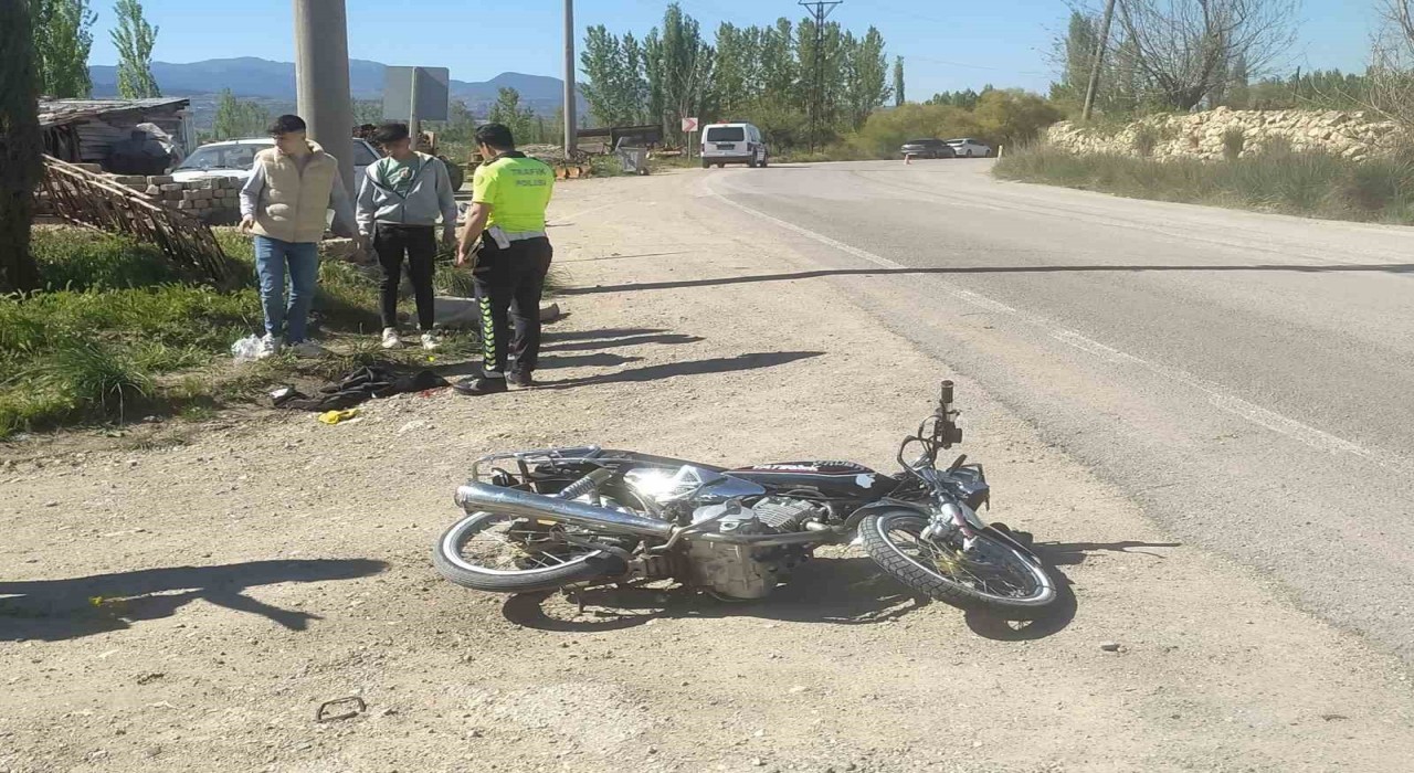 Hisarcıkta motosiklet kazası: 1 yaralı