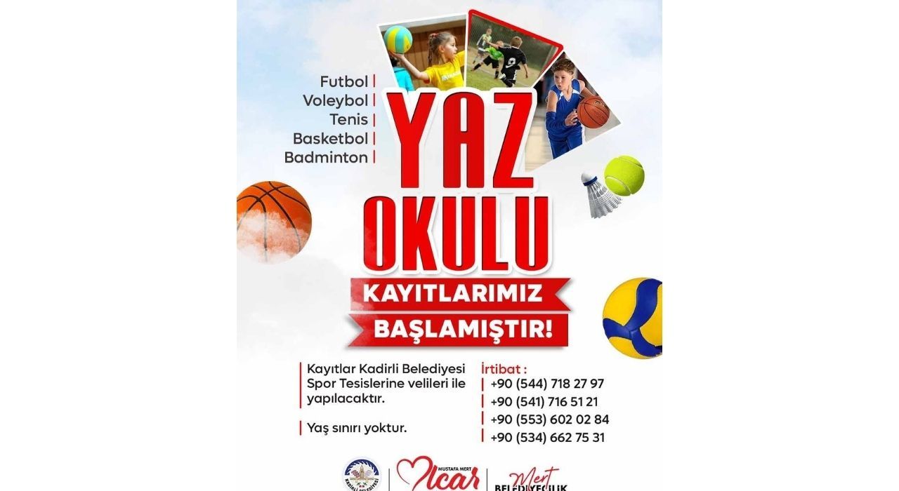 Kadirli Belediyesi’nden Yaz Tatiline Sporla Renk Katacak Yaz Okulu!