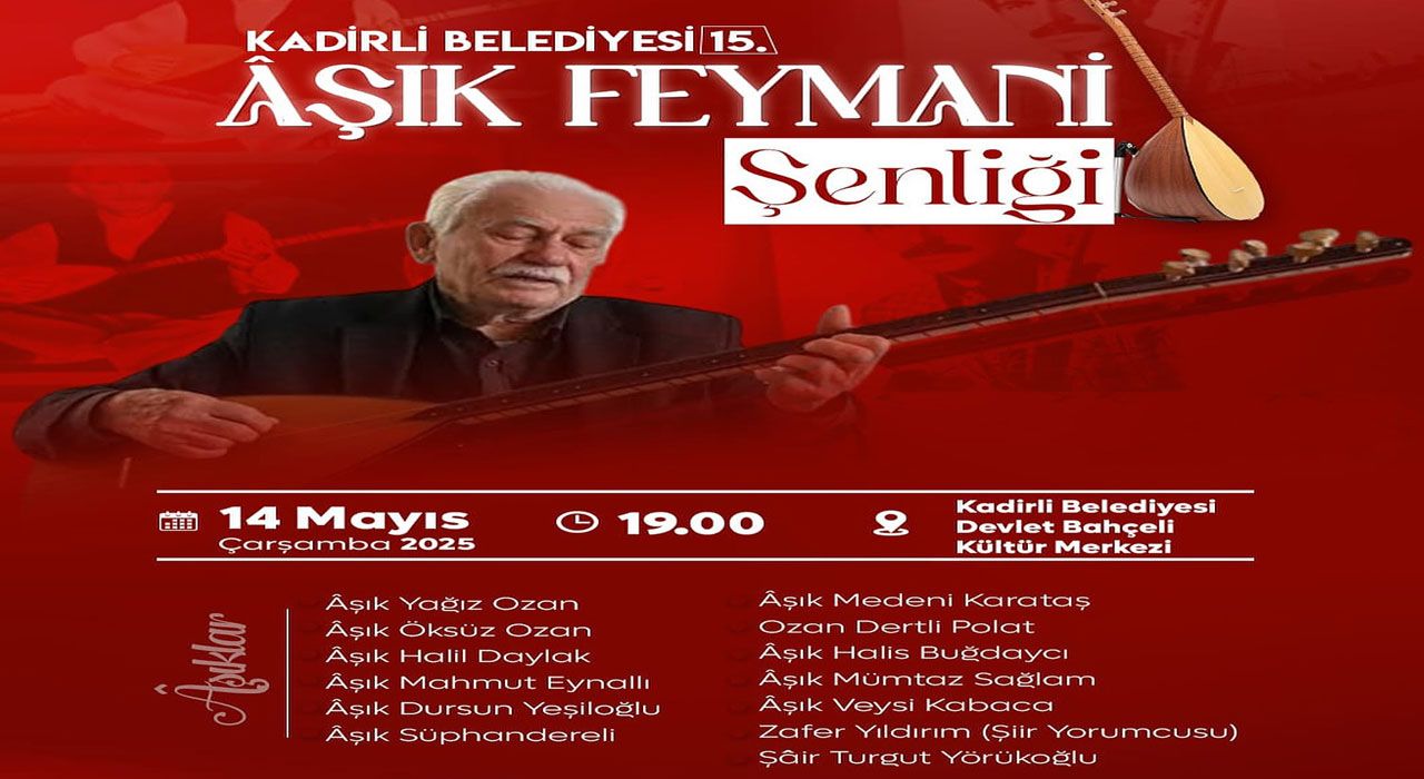 Kadirli'de Âşık Feymani Şenliği ile Türkü Dolu Gece!