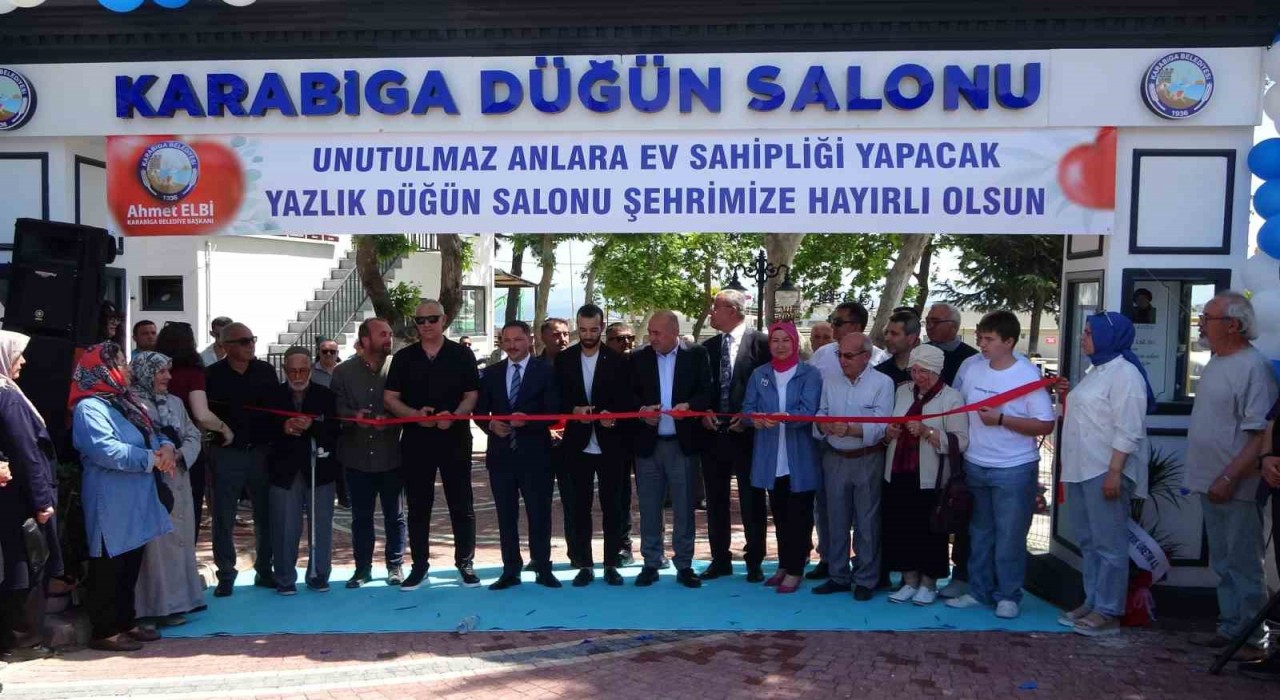 Karabigada yazlık düğün salonunun açılışı gerçekleştirildi
