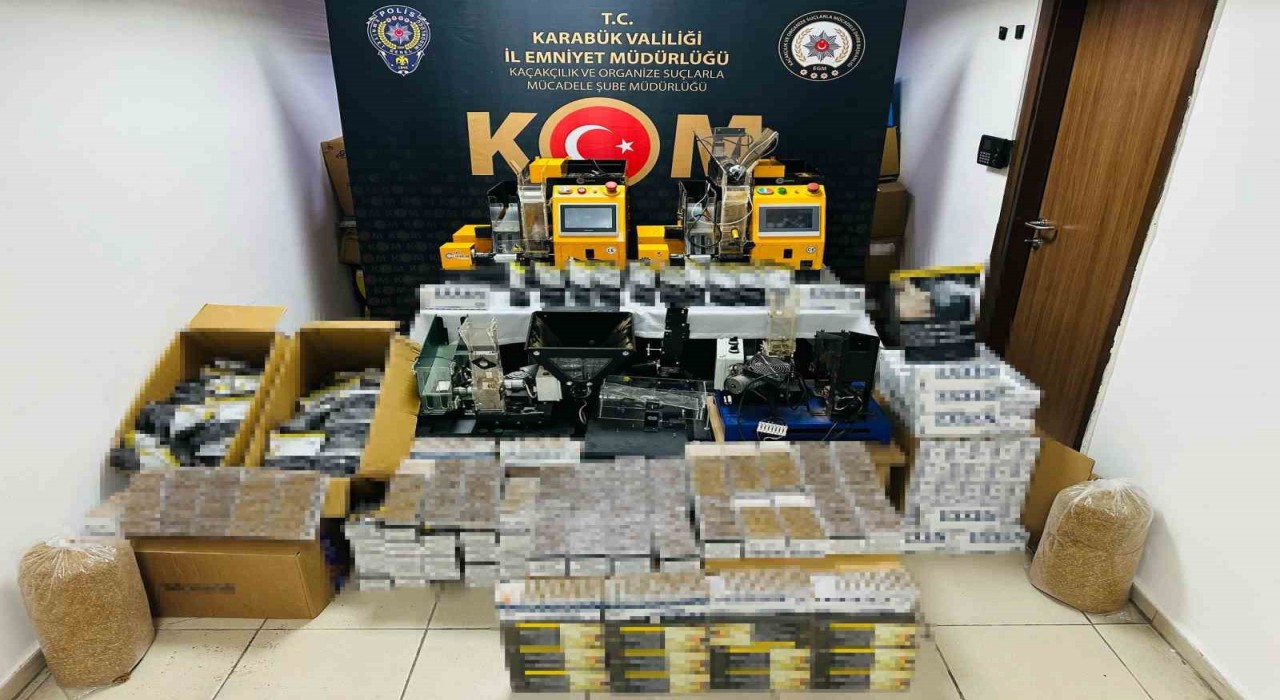 Karabükte kaçak tütün operasyonunda 36 bin 660 adet makaron ele geçirildi