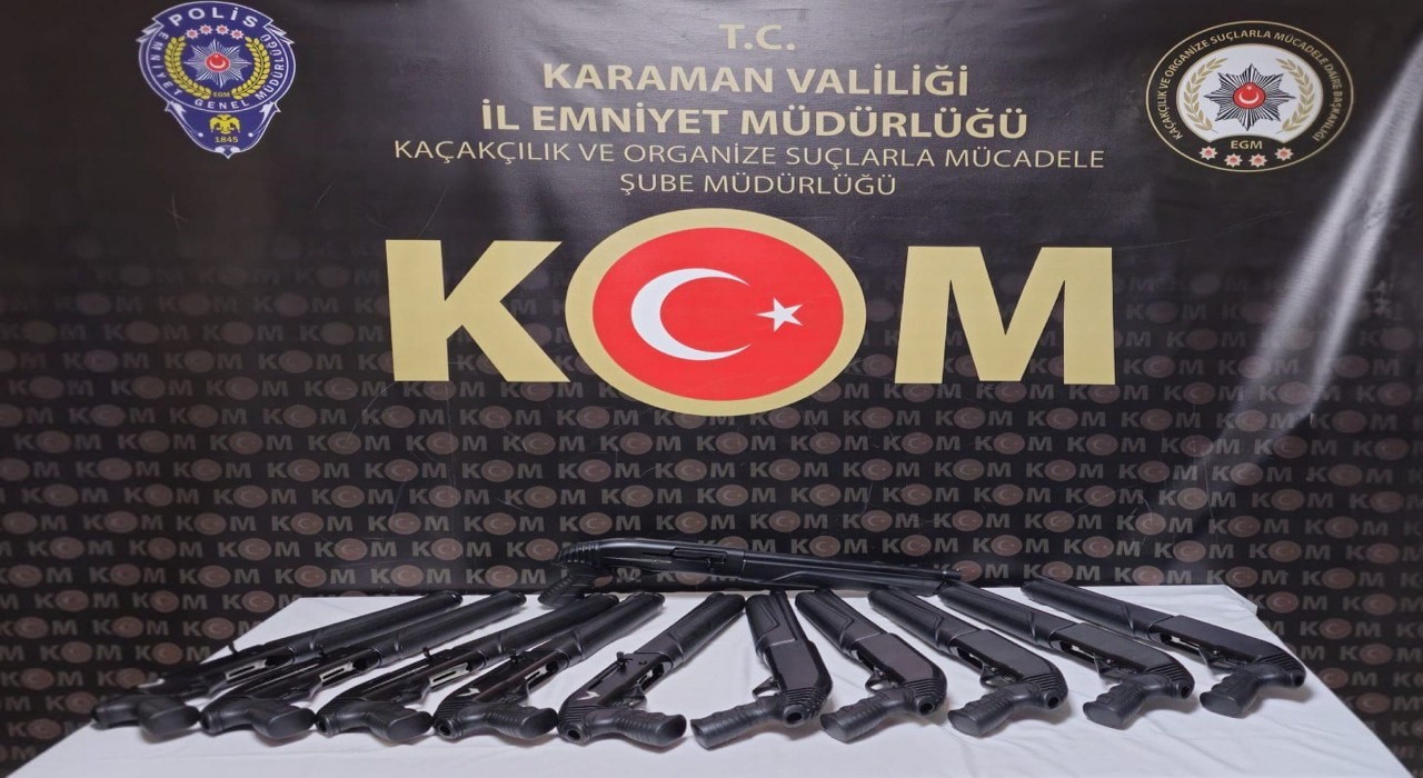 Karamanda 1 haftada 13 ruhsatsız silah ele geçirildi