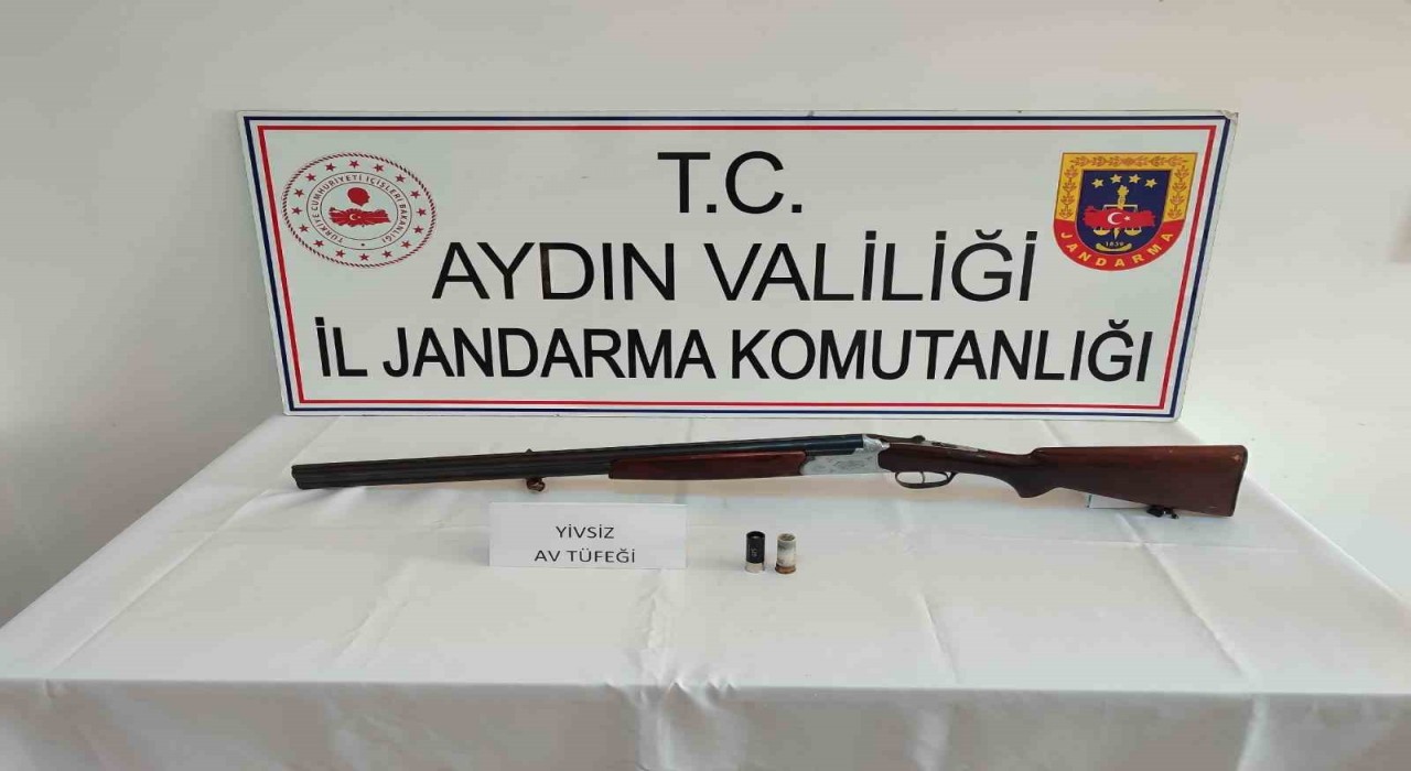 Karpuzluda ruhsatsız tüfek ele geçirildi