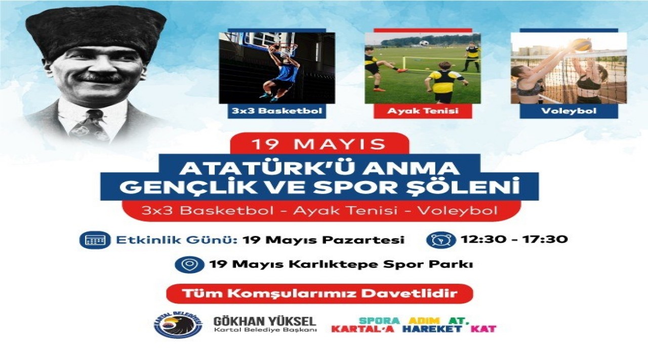 Kartal Belediyesinden 19 Mayısa yakışır kutlama: Spor ve sanatla dolu bir bayram