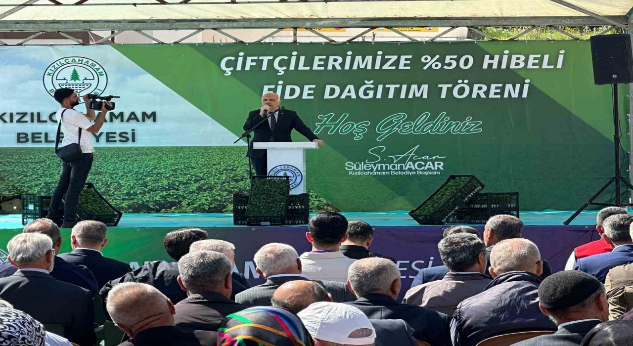 Kızılcahamam Belediyesinden üreticilere fide desteği