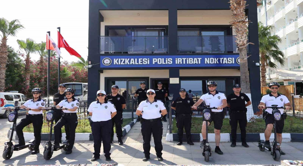 Kızkalesi sezona hazır:Scooterlu plaj polisleri de göreve başladı