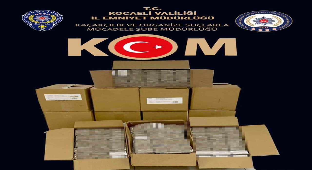 Kocaelide 150 bin adet doldurulmuş makaron ele geçirildi