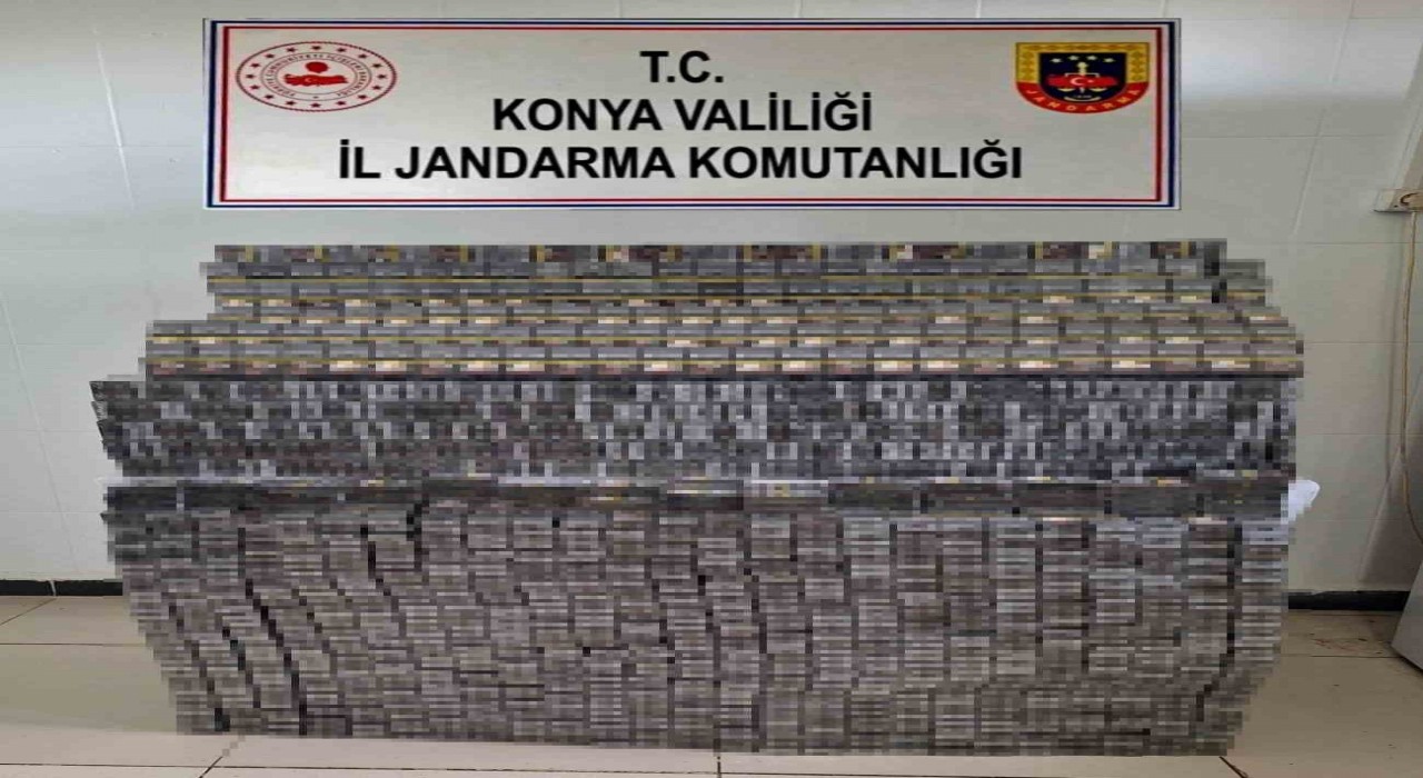 Konyada jandarmadan kaçak sigara operasyonu
