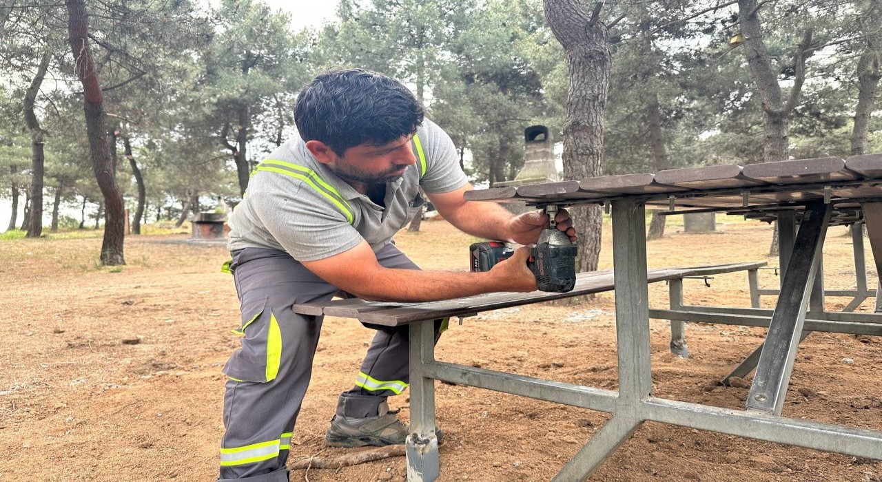Kuştepe Mesire Alanında bakım çalışması