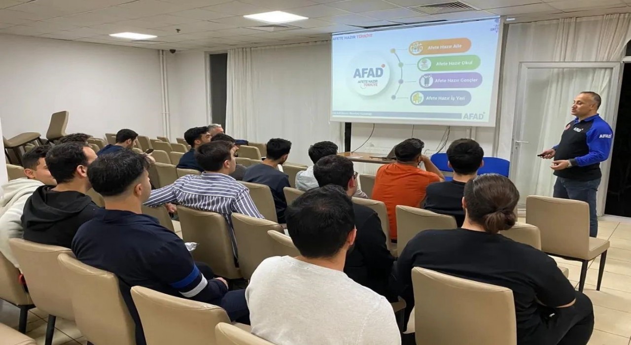 KYKda kalan öğrenciler AFAD konusunda bilgilendirildi