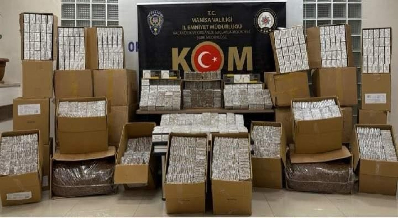 Manisada 292 bin adet makaron ele geçirildi