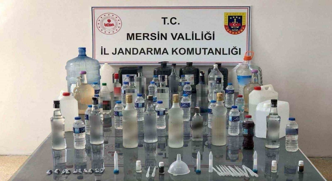 Mersinde 127 litre sahte içki ele geçirildi