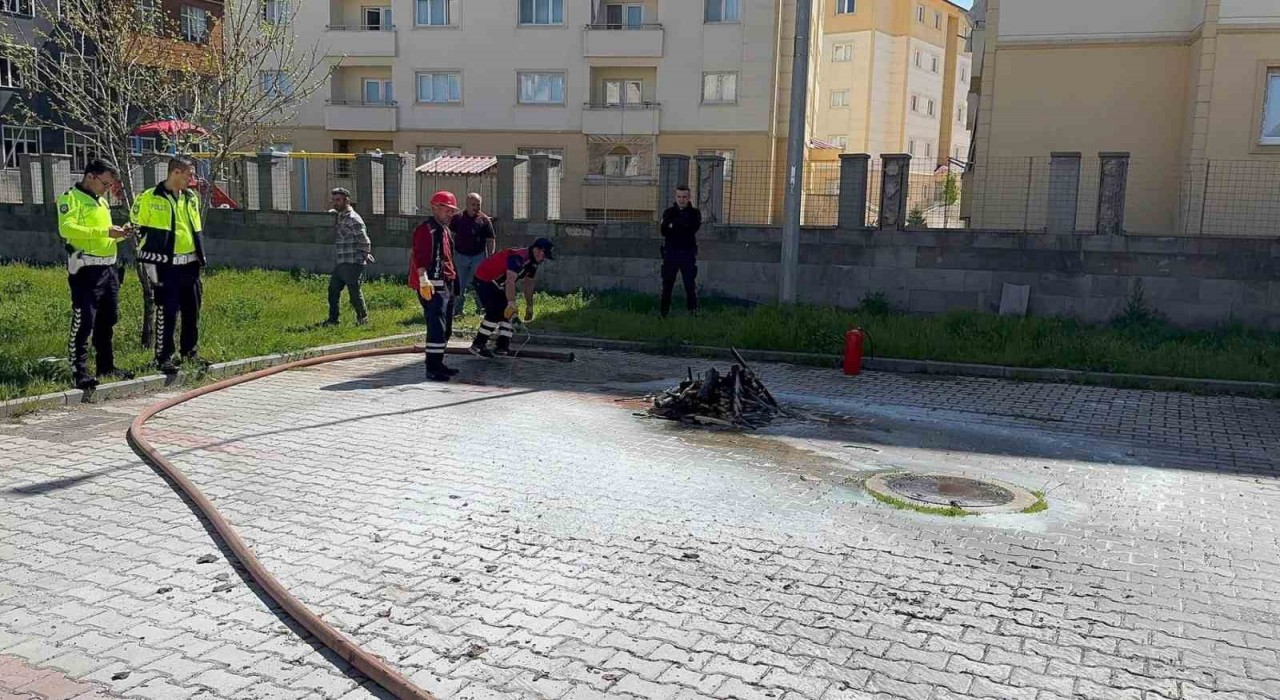 Patnosta Emniyet Müdürlüğünde yangın tatbikatı