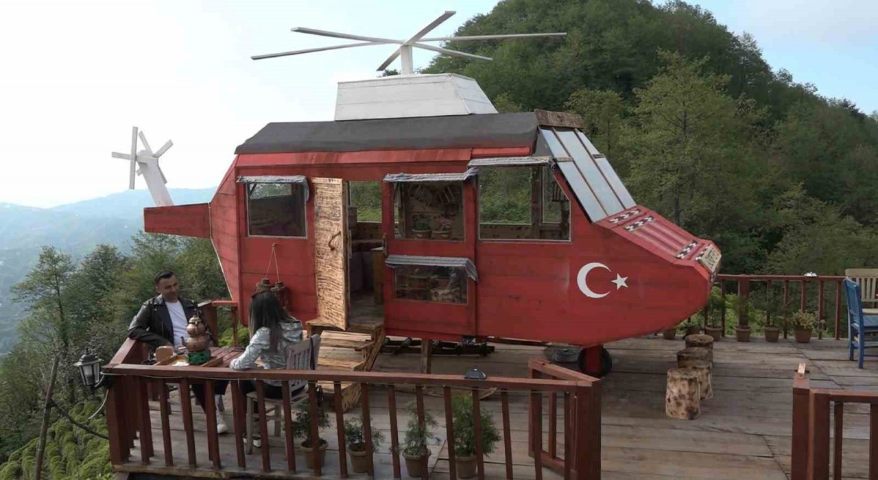 Rizelinin dağ başına yaptığı ‘Lazkopter ilgi odağı oldu
