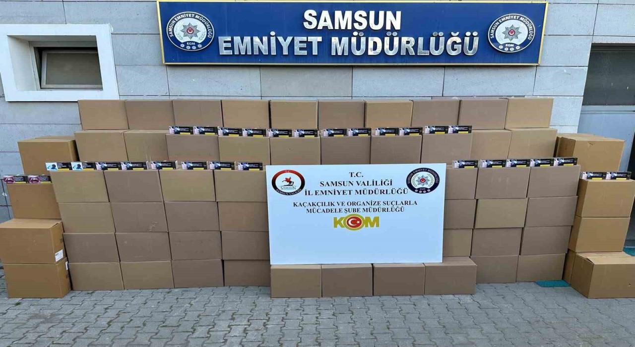 Samsunda 2 milyon 260 bin adet kaçak makaron ele geçirildi