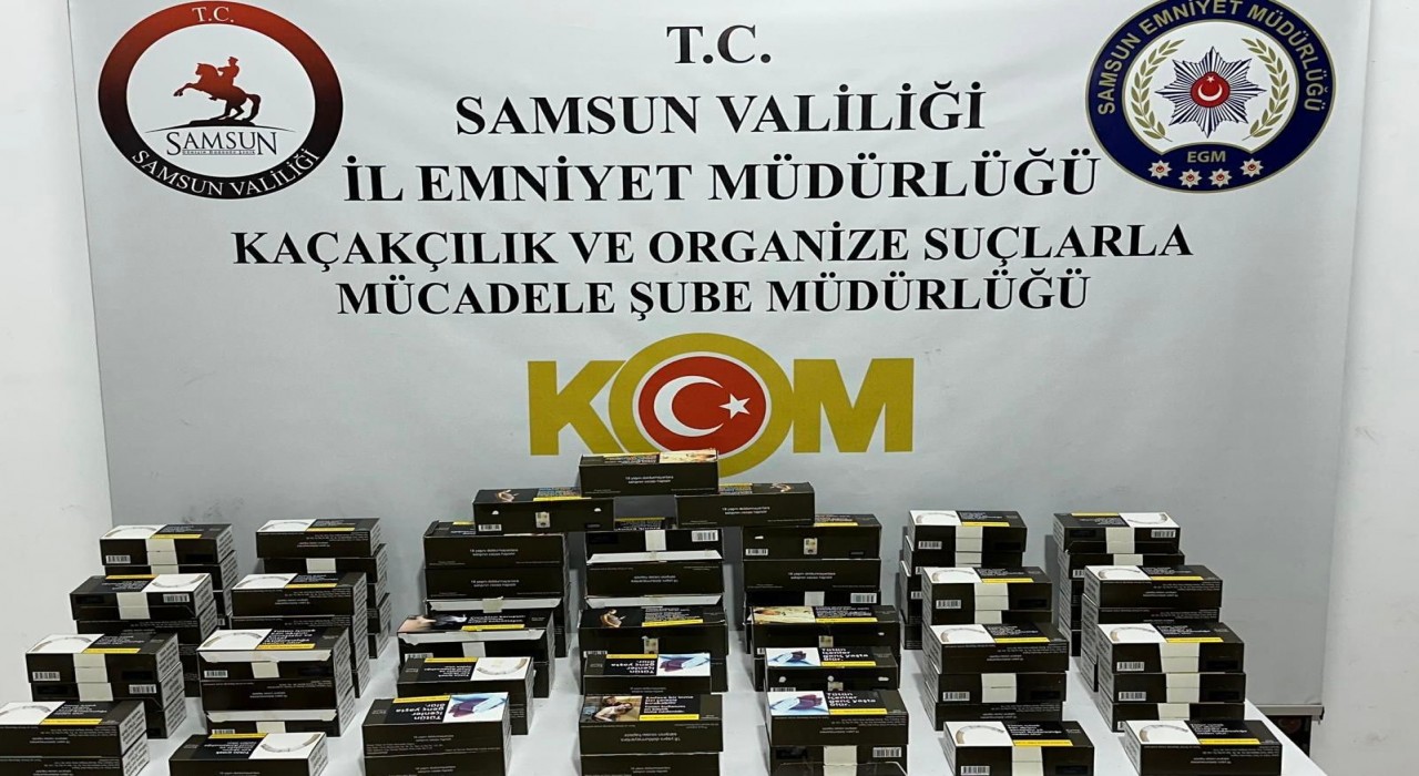 Samsunda kaçak makaron operasyonu: 18 bin adet makaron ele geçirildi
