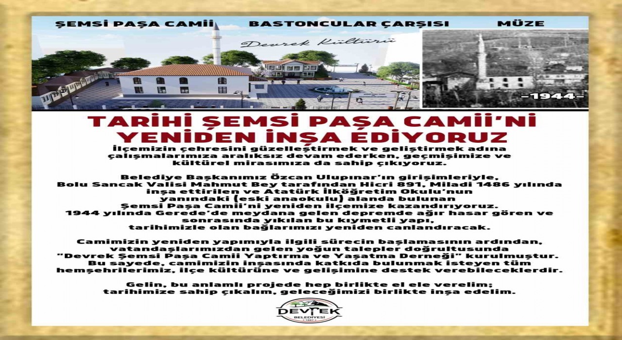 Şemsi Paşa Camisi 81 sonra yeniden inşa edilecek