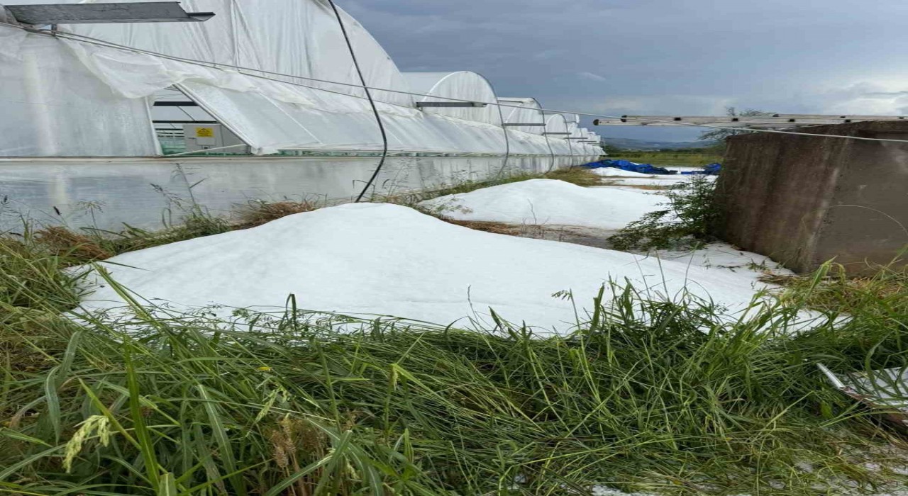 Serikte sağanak ve dolu tarım arazilerine zarar verdi