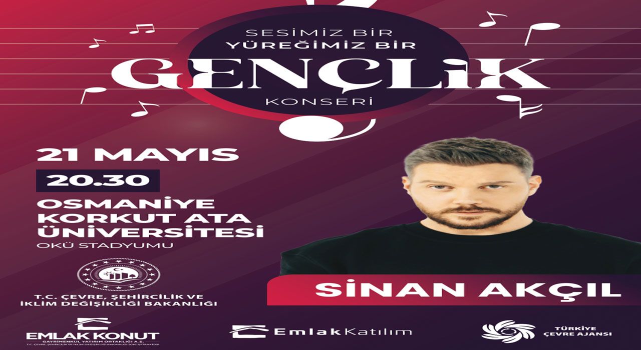 Sinan Akçıl, Osmaniye'de Gençlerle Buluşuyor: Dünya Çevre Günü'ne Özel Konser!