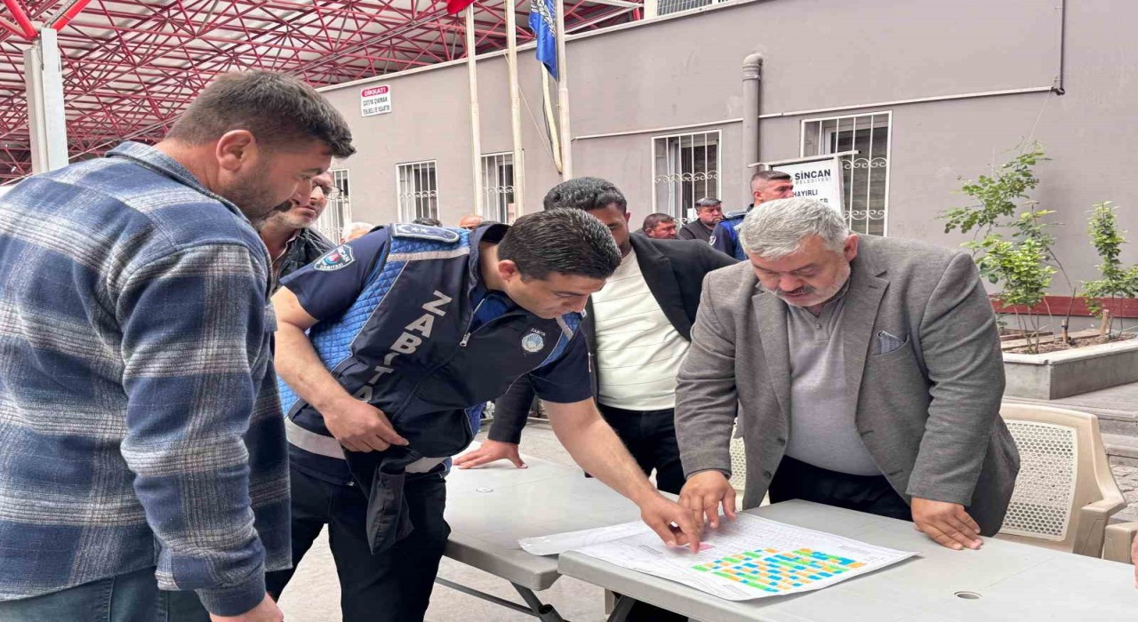 Sincanda kurban satış yerleri kura ile dağıtıldı