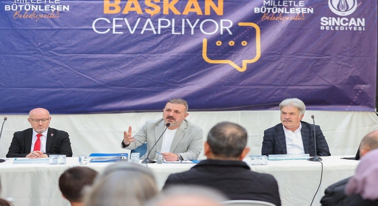 Sincanda ‘Vatandaş Soruyor, Başkan Cevaplıyor isimli toplantının adresi Akşemsettin Mahallesi oldu