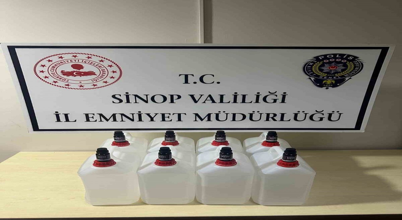 Sinopta 40 litre etil alkol ele geçirildi