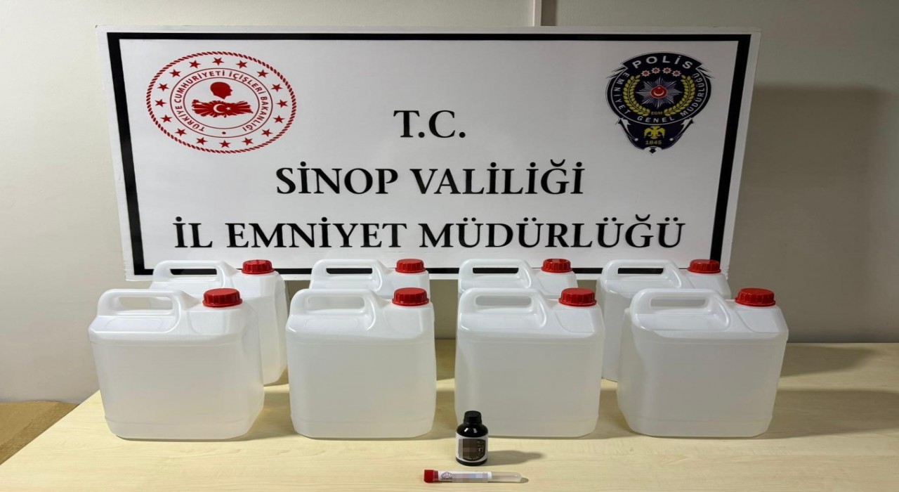Sinopta 40 litre etil alkol ele geçirildi