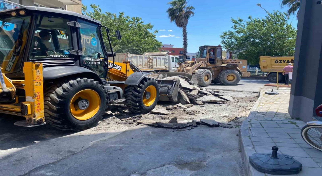 Sökede yol yenileme çalışmaları devam ediyor