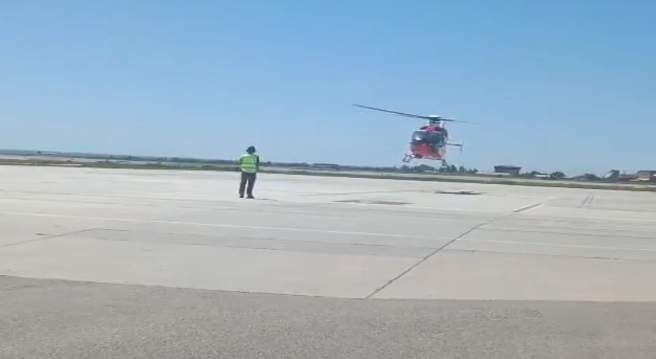 Solunum sıkıntısı yaşayan bebek ambulans helikopterle Vana sevk edildi