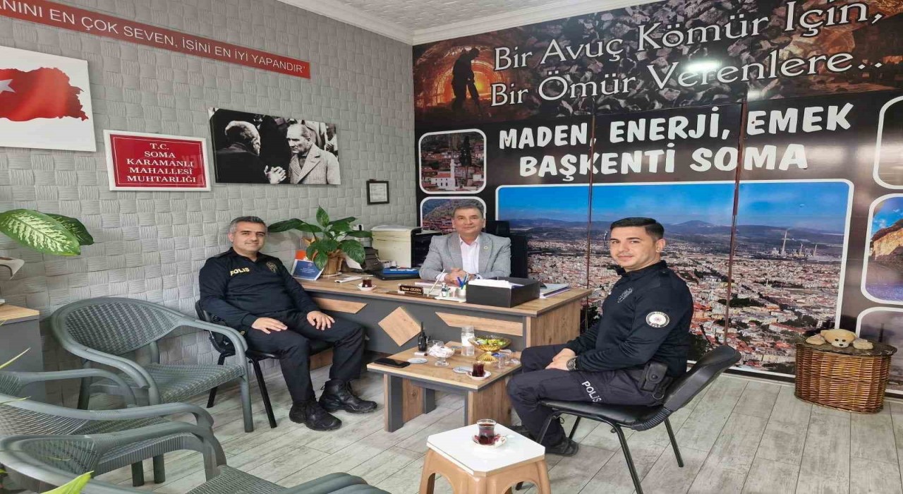 Soma İlçe Emniyet Müdürü Erden muhtarlara ziyaret