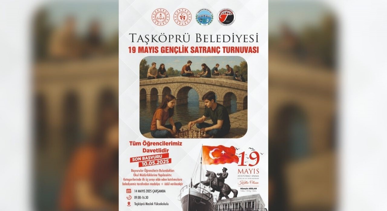 Taşköprüde 19 Mayıs coşkusu satranç turnuvasıyla taçlanıyor