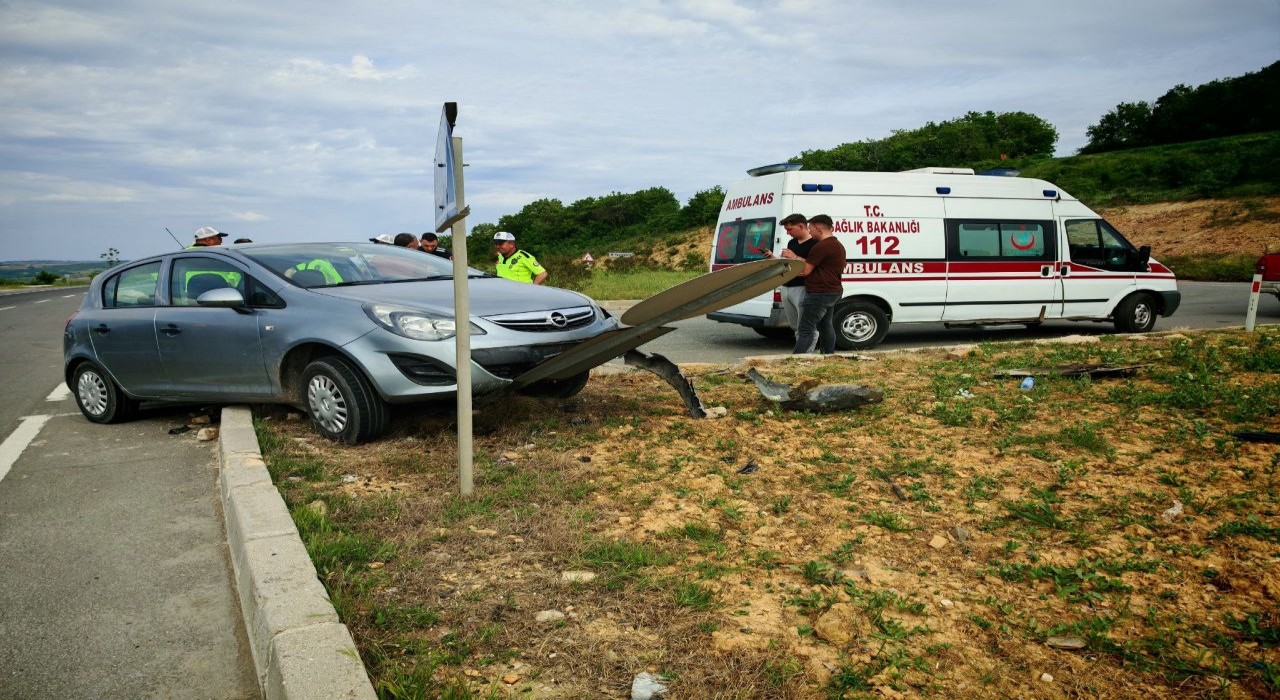 Tekirdağda araçlar çarpıştı; 1 yaralı