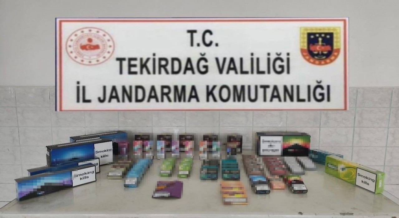 Tekirdağda kaçak sigara ve elektronik sigara operasyonu