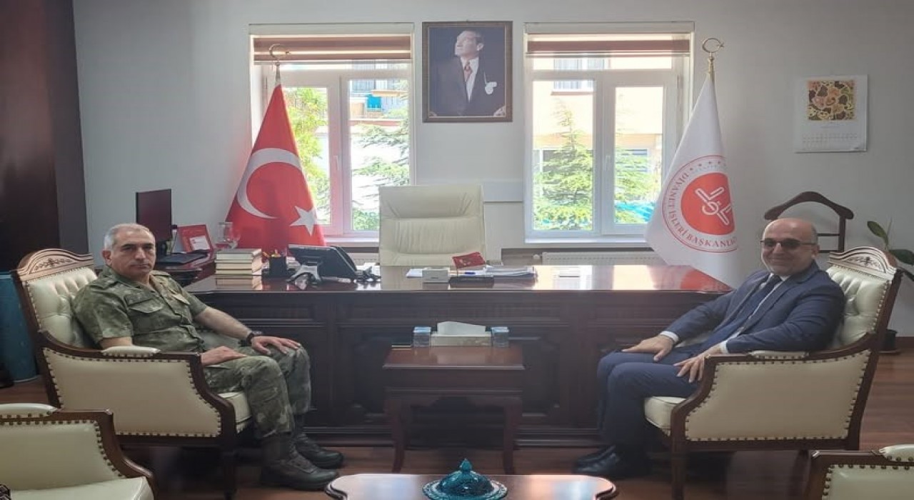 Tuğgeneral Fatih Dağlıdan İl Müftüsü Lütfü İmamoğluna nezaket ziyareti