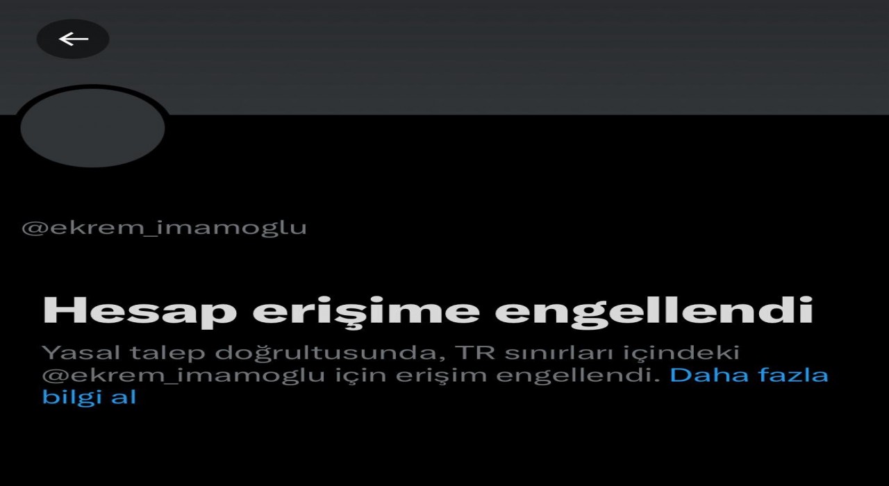 Tutuklu bulunan Ekrem İmamoğlunun sosyal medya platformu X hesabına erişim engeli getirildi