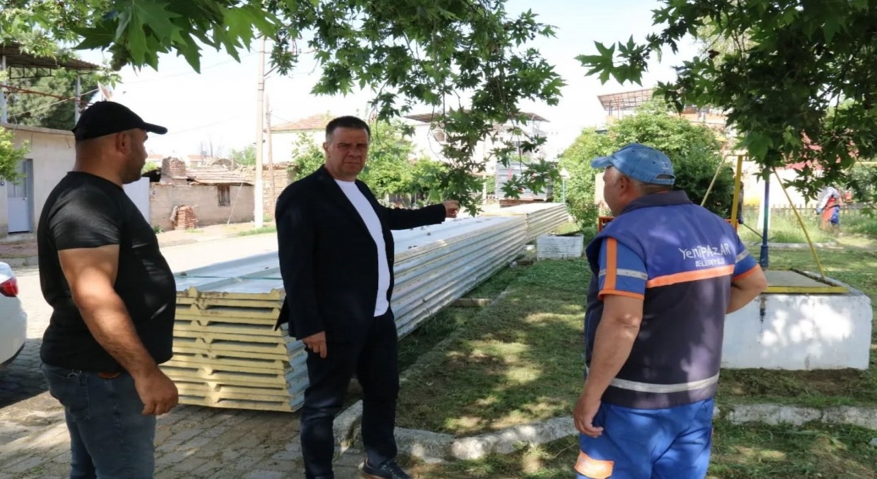 Yenipazardaki parklar, meydanlar ve cadde güzelleşiyor