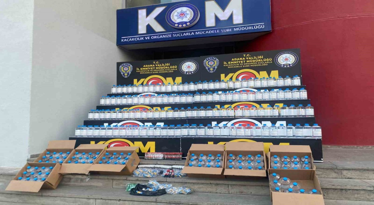 Adanada 400 litre sahte içki ele geçirildi