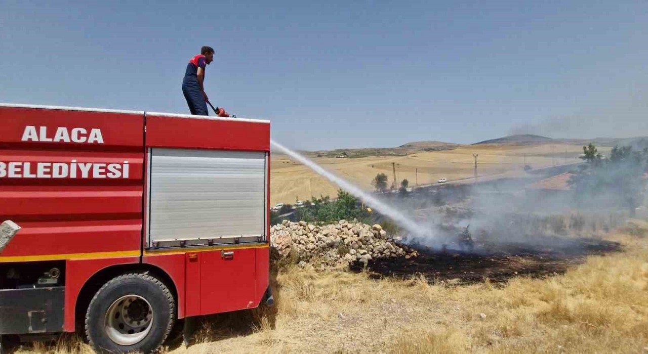 Alaca tfaiyesinden tarla yangınları için uyarı