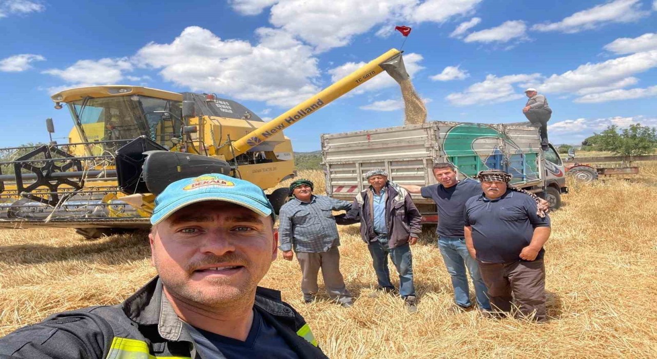 Aliağada 2025 yılı hububat hasatı başladı