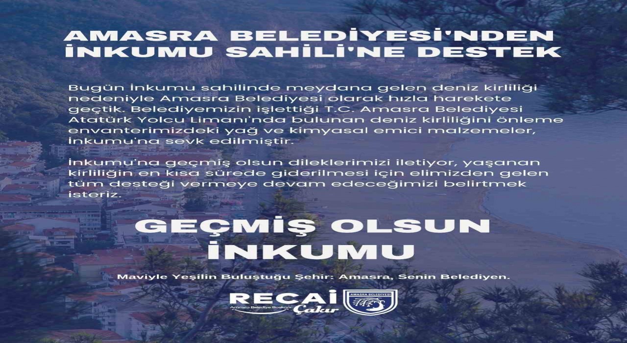 Amasradan İnkumuna malzeme desteği