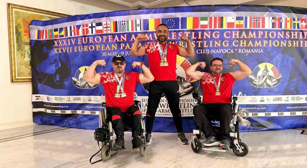 Avrupa Bilek Güreşi Şampiyonasında 14 madalya