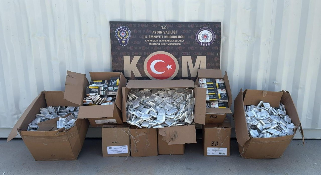 Aydında 101 bin 800 adet doldurulmuş makaron ele geçirildi